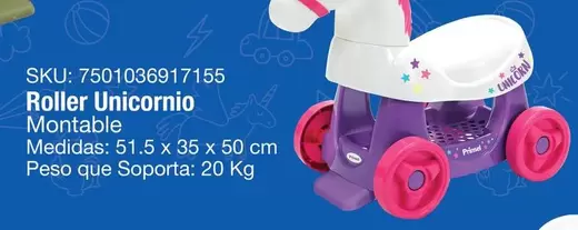 Oferta de Prinsel - Roller Unicornio en Del Sol