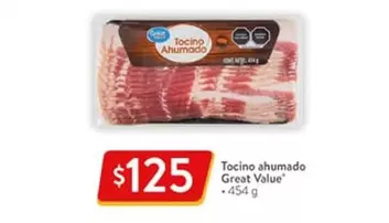 Oferta de Great Value - Tocino Ahumado por $125 en Walmart