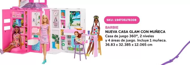 Oferta de Barbie - Nueva Casa Glam Con Muñeca en Woolworth