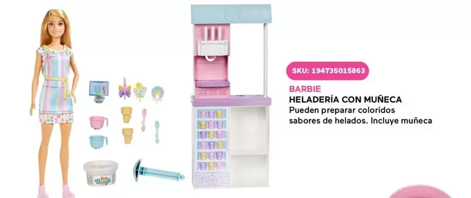 Oferta de Barbie - Heladera Con Muñeca en Woolworth