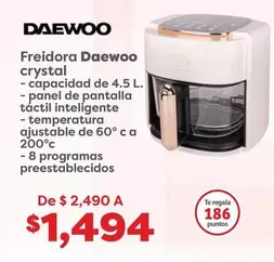 Oferta de Daewoo - Freidora por $1494 en Soriana Híper