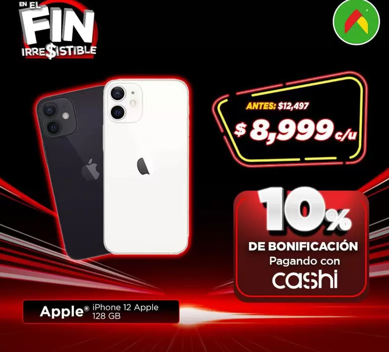 Oferta de Iphone - Iphone 12 Apple por $8999 en Bodega Aurrera