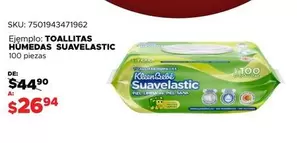 Oferta de Suavelastic - Toallitas Humedas por $44.9 en Del Sol