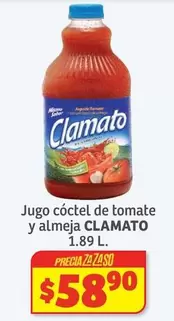 Oferta de Clamato - Jugo Cóctel De Tomate Y Almeja por $58.9 en Soriana Híper