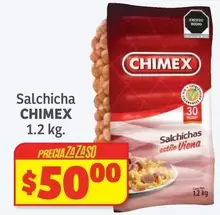 Oferta de Chimex - Salchicha por $50 en Soriana Híper