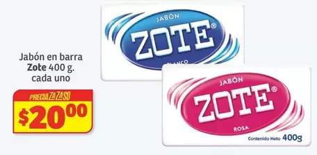 Oferta de Zote - Jabón En Barra por $20 en Soriana Híper