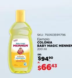 Oferta de Baby  - Colonia Magic Mennen por $66.43 en Woolworth