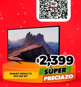 Oferta de JVC - Smart Tv Jvc Hd 32" por $2399 en Merco