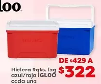 Oferta de Igloo - Hielera 9qts. Lag Azul/roja por $322 en Soriana Súper