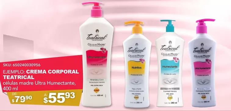 Oferta de Teatrical - Crema Corporal Tendrical por $55.93 en Woolworth