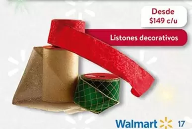 Oferta de Listones Decorativos por $149 en Walmart