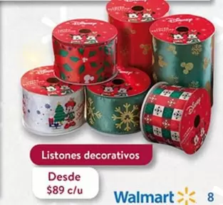 Oferta de 8 - Listones Decorativos por $89 en Walmart