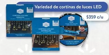 Oferta de Luz - Variedad De Cortinas De Luces Led por $359 en Walmart