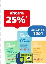 Oferta de Al Natural - Serum Hidratante 30ml por $261 en Farmacia San Pablo