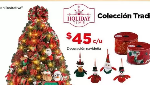 Oferta de Holiday Time - Colección Tradi por $45 en Bodega Aurrera