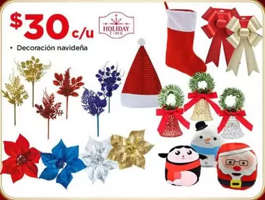 Oferta de Holiday Time - Decoracion Navideña por $30 en Bodega Aurrera