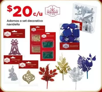 Oferta de Adornos O Set Decorativo Navideño por $20 en Bodega Aurrera