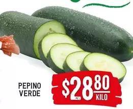 Oferta de Pepino Verde por $28.8 en Soriana Híper