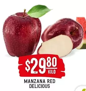 Oferta de Manzana -  Red Delicious por $29.8 en Soriana Híper