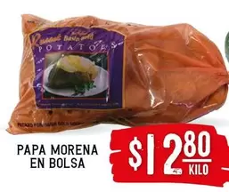 Oferta de Papa Morena En Bolsa por $12.8 en Soriana Híper