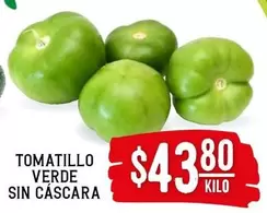 Oferta de Tomatillo Verde Sin Cascara por $43.8 en Soriana Híper