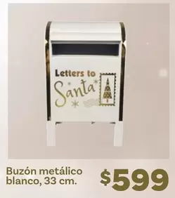 Oferta de Buzon Metalico Blanco por $599 en Soriana Híper