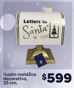 Oferta de Buzón Metálico Decorativo por $599 en Soriana Híper