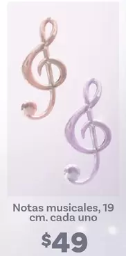 Oferta de Notas Musicales, 19 Cm. Cada Uno por $49 en Soriana Híper