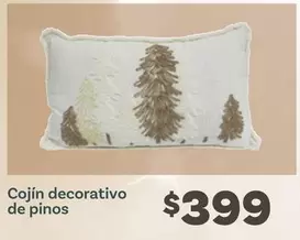 Oferta de Cojin Decorativo De Pinos por $399 en Soriana Híper