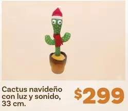 Oferta de Luz - Cactus Navideño Con  Y Sonido por $299 en Soriana Híper