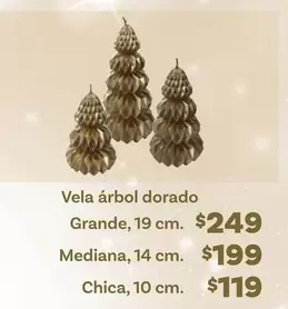 Oferta de Vela Árbol Dorado por $249 en Soriana Híper