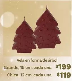 Oferta de Vela En Forma De Árbol por $199 en Soriana Híper