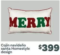 Oferta de Cojin Navideño Santa Homestyle Design por $399 en Soriana Híper