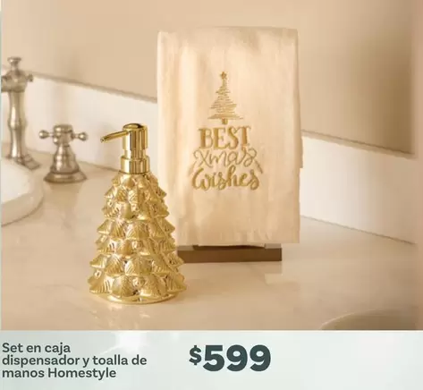 Oferta de Home Style - Set En Caja Dispensador Y Toalla De Manos por $599 en Soriana Híper