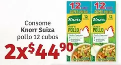 Oferta de Knorr - Consome Suiza Pollo 12 Cubos por $44.9 en Soriana Híper