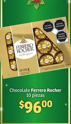 Oferta de Ferrero - Chocolate Rocher 10 Piezas por $96 en Soriana Híper