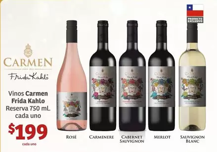 Oferta de Frida - Vinos  Kahlo por $199 en Soriana Híper