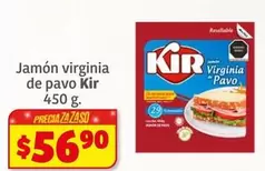 Oferta de Virginia  - Jamón De Pavo por $56.9 en Soriana Híper