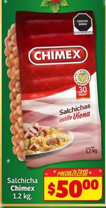 Oferta de Chimex - Salchicha por $50 en Soriana Híper