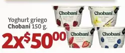 Oferta de Chobani - Yoghurt Griego por $50 en Soriana Híper