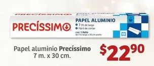 Oferta de Papel Aluminio Precissimo por $22.9 en Soriana Híper