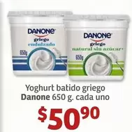 Oferta de Danone - Yoghurt Batido Griego por $50.9 en Soriana Híper