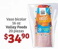 Oferta de Valley Foods - Vaso Bicolor 16 Oz  20 Piezas por $34.9 en Soriana Híper