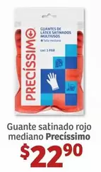 Oferta de Guante Satinado Rojo Mediano por $22.9 en Soriana Híper