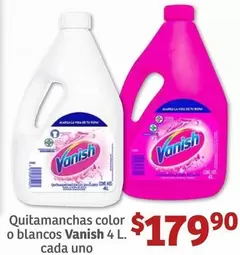 Oferta de Vanish - Quitamanchas Color O Blancos Cada Uno por $179.9 en Soriana Híper