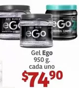 Oferta de Black - Gel Ego 950 G. Cada Uno por $74.9 en Soriana Híper