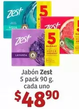 Oferta de Zest - Jabón por $48.9 en Soriana Híper