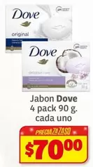 Oferta de Dove - Jabon por $70 en Soriana Híper