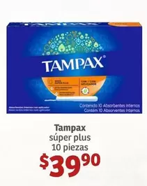 Oferta de Tampax - Super Plus por $39.9 en Soriana Híper