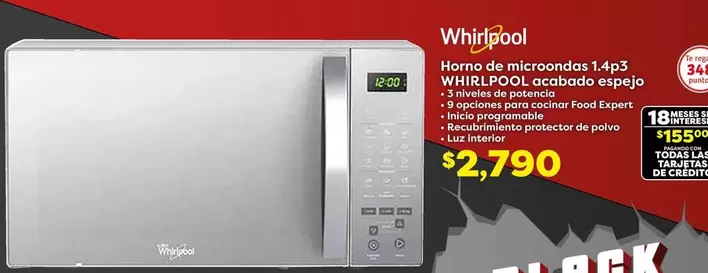 Oferta de Whirlpool -   Cacabozo Espejo por $2790 en Soriana Híper